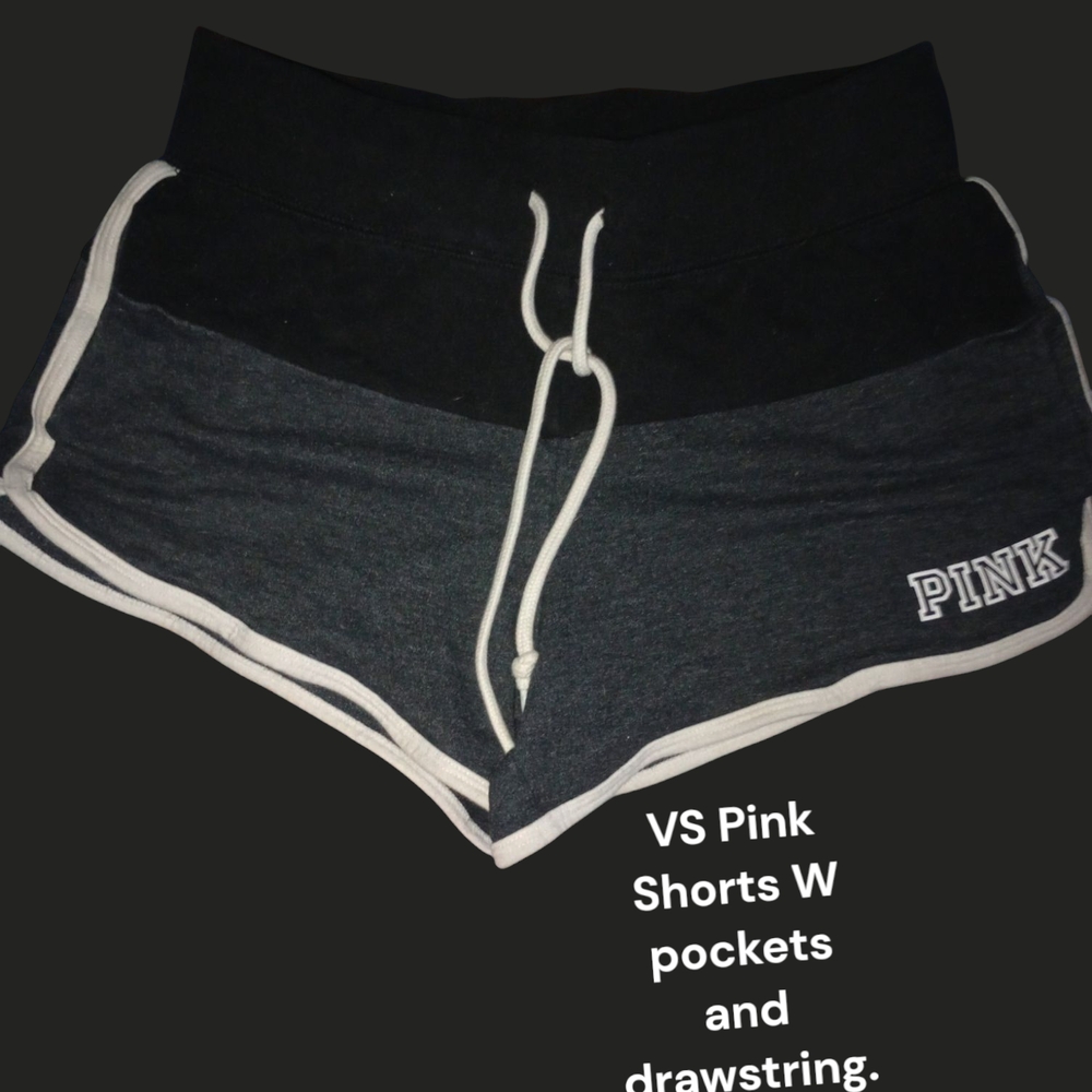 PINK Victoria's Secret Women's Black and Gray Shorts